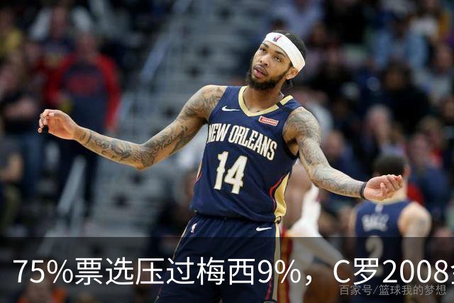 75%票选压过梅西9%，C罗2008金球奖获评历史最佳